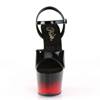 Pleaser - ADORE709BRH Sandale à bride à la cheville, Pole dance chaussures - Noir/Rouge Product image